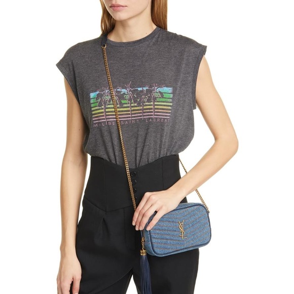 Ysl mini lou camera bag denim Clearance